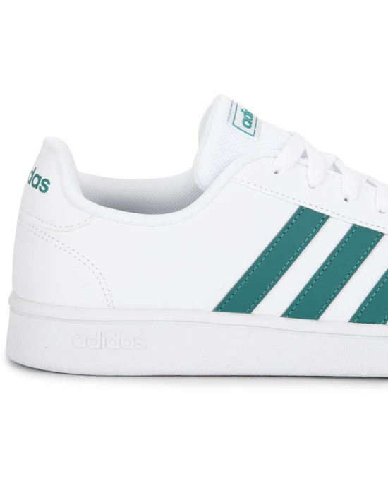 Adidas Shoes, Mens Trainers in White Green Leather