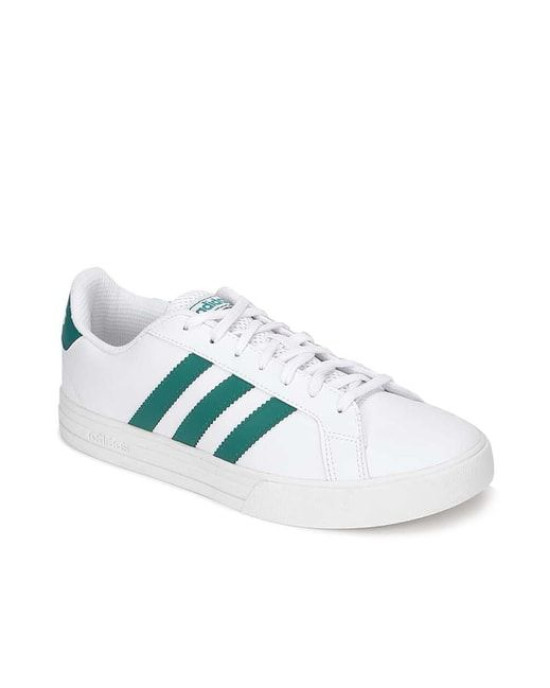 Adidas Shoes, Mens Trainers in White Green Leather