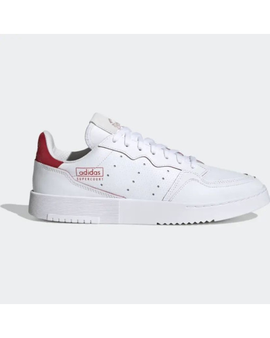 Adidas Shoes, Mens Supercourt Trainers in White red Leather