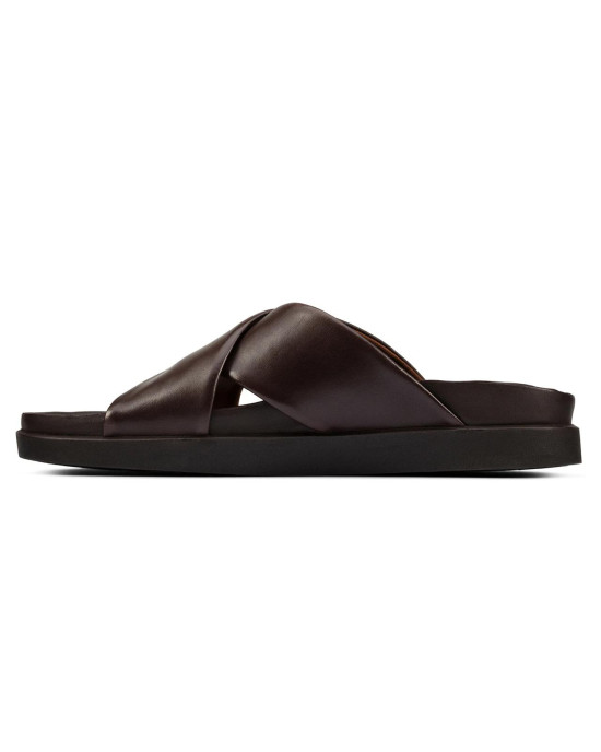 Clarks Slipper, Dark Brown Leather Sandals Shoes