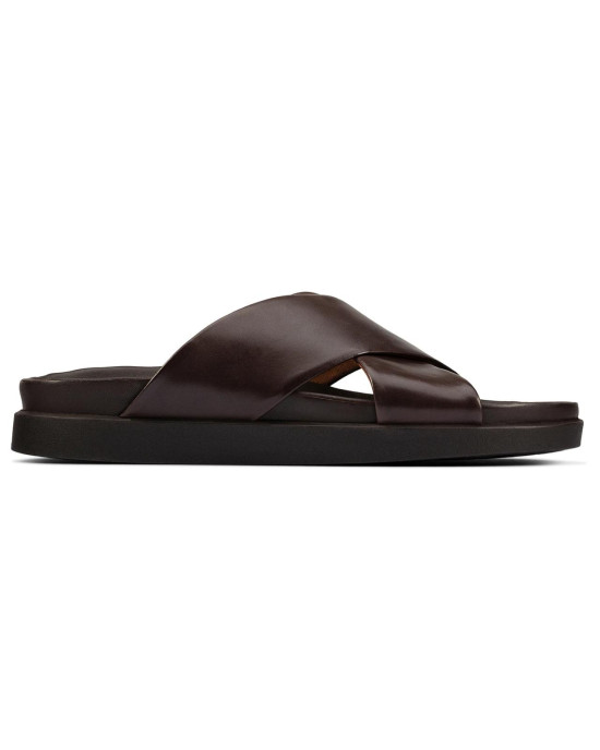 Clarks Slipper, Dark Brown Leather Sandals Shoes