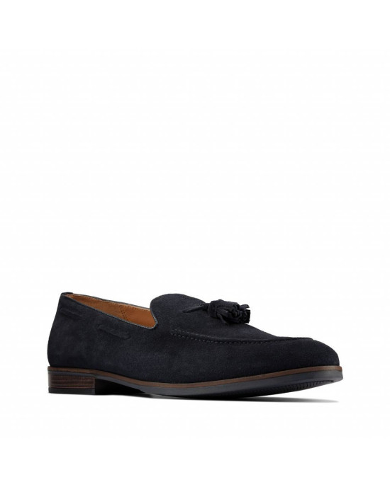 Clarks Shoes, Citistrideslip Navy Suede Shoes For Men's