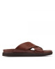 Clarks Slipper, Brown Leather British Tan Lea Slipper