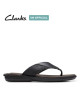 Clarks Slipper, Black Leather Flip-Flops Sandals Shoes