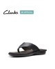 Clarks Slipper, Black Leather Flip-Flops Sandals Shoes