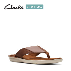 Clarks Slipper, Brown Leather Flip-Flops Sandals Shoes