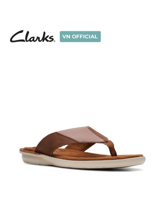 Clarks Slipper, Brown Leather Flip-Flops Sandals Shoes