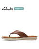 Clarks Slipper, Brown Leather Flip-Flops Sandals Shoes