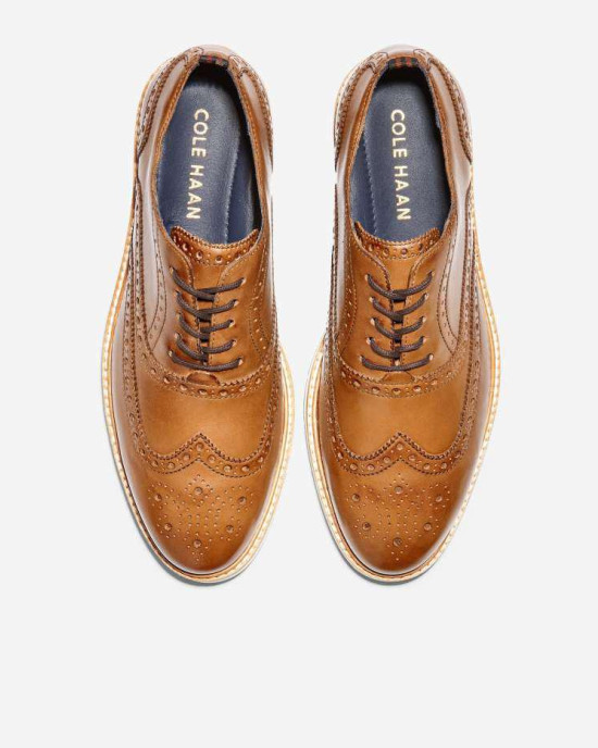 COLE HAAN Shoes, Morris Wing Oxford Shoes with Broguing Shoes For Men's