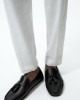 ZARA Shoes, Black Leather Loafers 