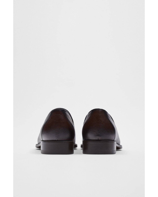 ZARA Shoes, Brown Leather Loafers 