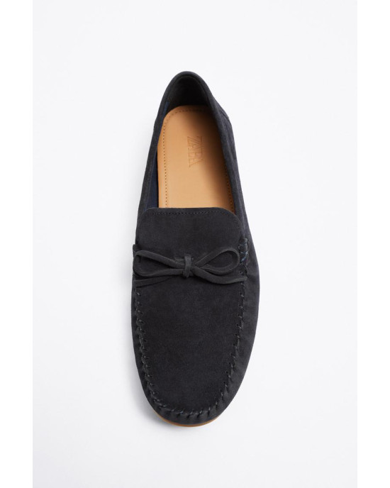 ZARA Shoes, Suede Leather Slip-on  Moccasin Loafers