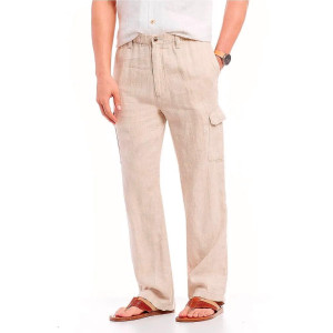 CARIBBEAN JOE Pant, Linen Cargo Pant For Men's