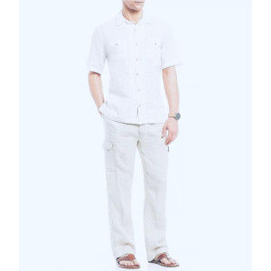 CARIBBEAN JOE Pant, Linen Cargo Pant For Men's