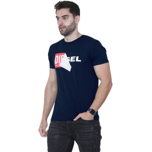 DIESEL T-Shirt, Men's Double Logo Short Sleeve 