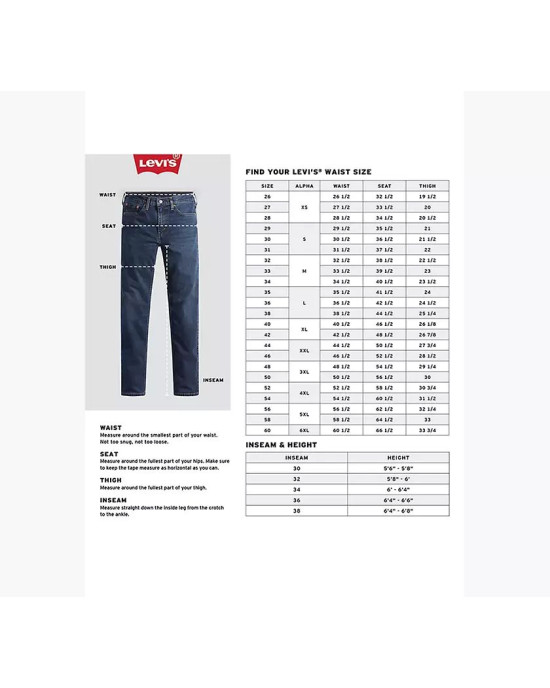 Levi's Jeans, 555™ Relaxed Straight Fit No Stretch Men’s Jeans 