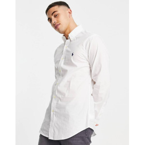 Polo Ralph Lauren Shirt, icon logo button down pique shirt in White