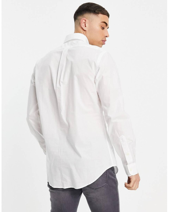 Polo Ralph Lauren Shirt, icon logo button down pique shirt in White