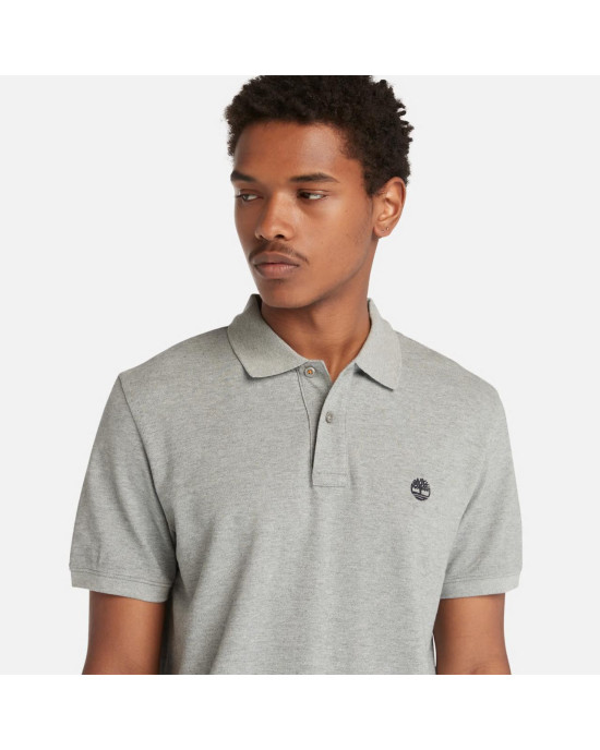 Timberland T-Shirt, Men's Basic Logo Polo Shirt, Gray