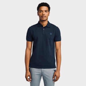 Timberland T-Shirt, Men's Basic Logo Polo Shirt, Navy