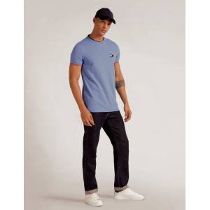 Tommy Jeans T-Shirt, Tipped Pique Slim Fit T-Shirt For Men's