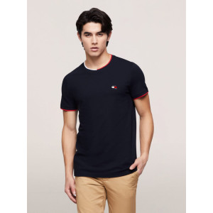 Tommy Jeans T-Shirt, Tipped Pique Slim Fit T-Shirt For Men's