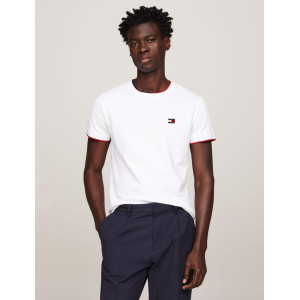 Tommy Jeans T-Shirt, Tipped Pique Slim Fit T-Shirt For Men's