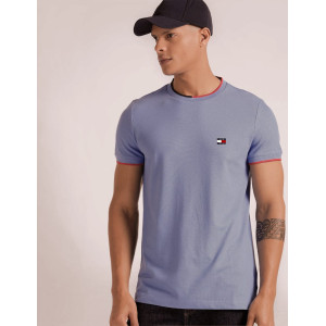 Tommy Jeans T-Shirt, Tipped Pique Slim Fit T-Shirt For Men's