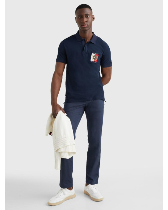 Tommy Hilfiger T-Shirt, Plus Icon Logo Polo T-Shirt For Men's