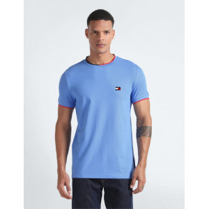 Tommy Jeans T-Shirt, Tipped Pique Slim Fit T-Shirt For Men's