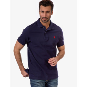 U.S. Polo Assn T-Shirt, Polo Neck Navy T-Shirt For Men's
