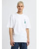 Zara T-Shirt, Round Neck White Oversized T-shirt