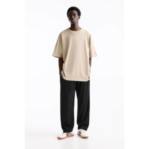 PULL&BEAR Sweatpants, Black Straight-leg joggers For Men's