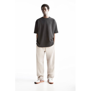 PULL&BEAR Sweatpants, Light Gray Straight-leg joggers For Men's