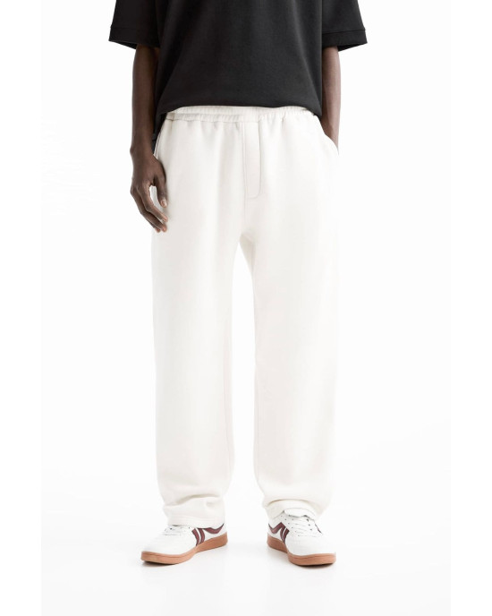 PULL&BEAR Sweatpants, White Straight-leg joggers For Men's