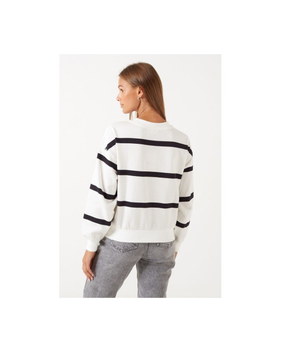 ONLY sweatshirt , Oversized  striped sweatshirt For Women's