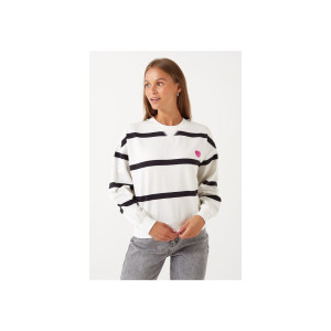 ONLY sweatshirt , Oversized  striped sweatshirt For Women's