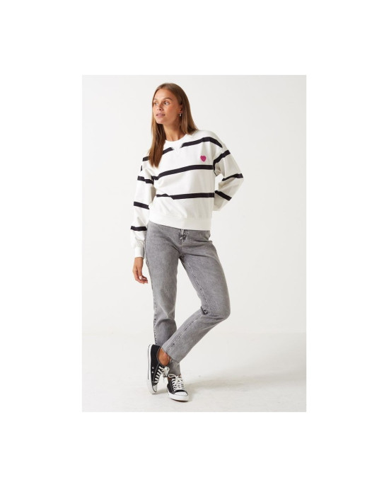 ONLY sweatshirt , Oversized  striped sweatshirt For Women's