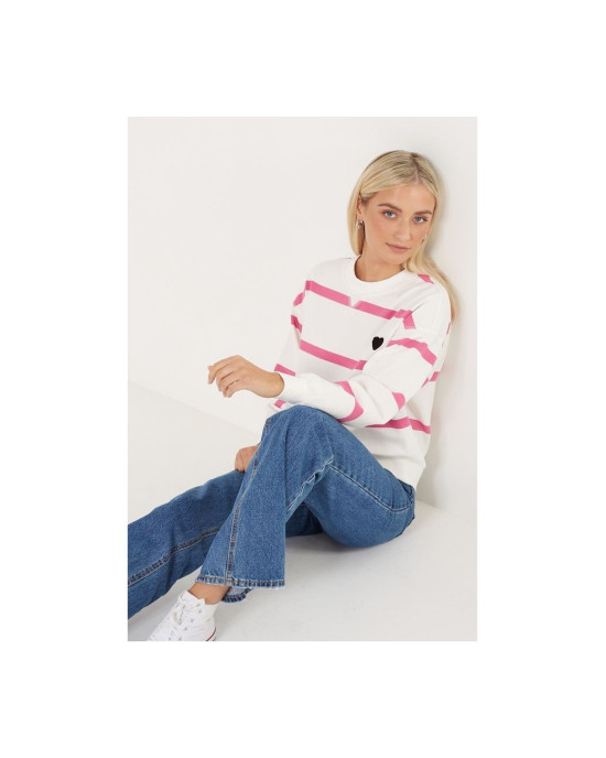 ONLY sweatshirt , Oversized  striped sweatshirt For Women's