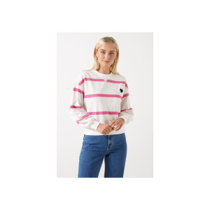 ONLY sweatshirt , Oversized  striped sweatshirt For Women's