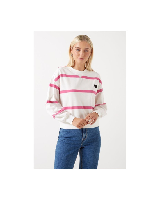 ONLY sweatshirt , Oversized  striped sweatshirt For Women's