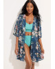 maurices Kimono, Floral Textured Tiered Hem Kimono For Women's