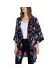 maurices Kimono, Floral Textured Tiered Hem Kimono For Women's