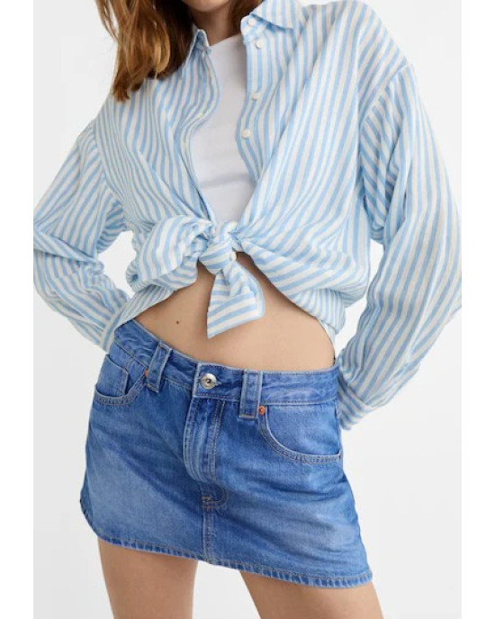 Linen Striped Shirt For Women's