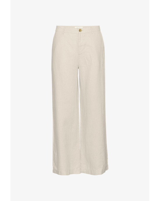 Stradivarius Pants, Linen Baige For Women's