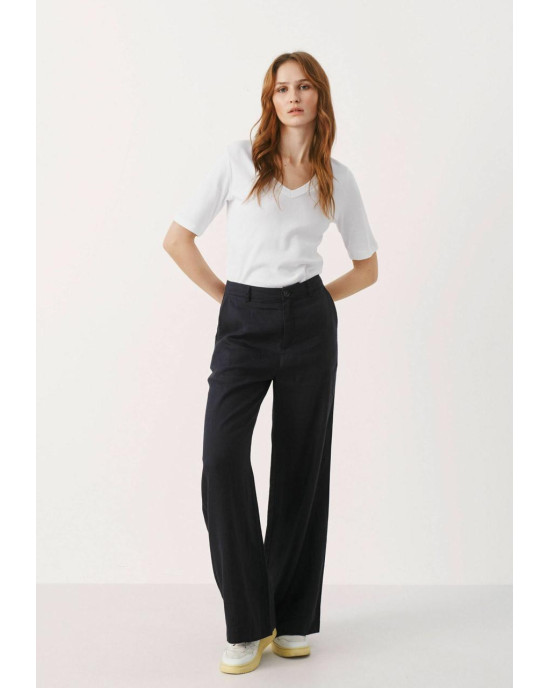 Stradivarius Pants, Linen Black For Women's