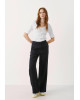 Stradivarius Pants, Linen Black For Women's