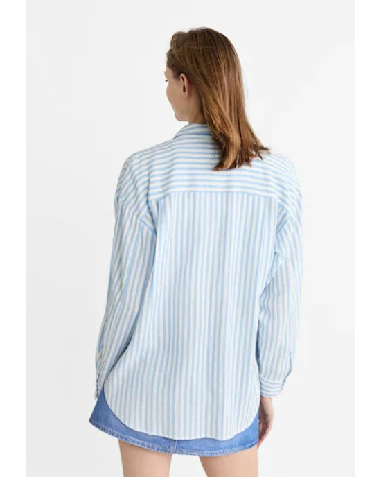 Linen Striped Shirt For Women's