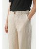 Stradivarius Pants, Linen Baige For Women's