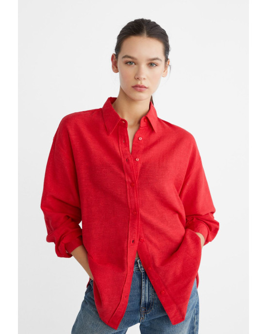 Stradivarius Shirt, Linen Shirt For Women's